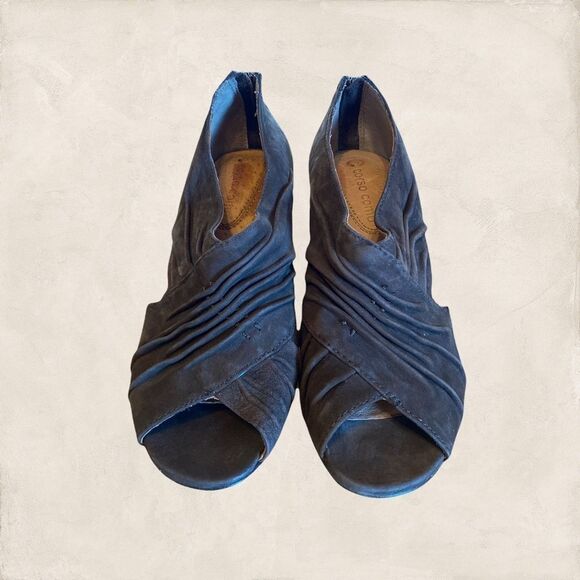 Corso Como Caryn Brown Peep Toe Mid Heels 6 - Picture 3 of 6